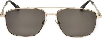 Hackett Mens Gold Tone Aviator Sunglasses HEK1205