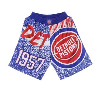 Mitchell & Ness Detroit Pistons Basketbalshorts Sublimated Mesh - Heren - Fitness - Veelkleurig - XL - Polyester - Fitness