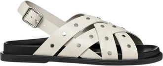 Geox Schoenen, Dames, Beige, 37 EU, Leer, D Adelash Sandalen