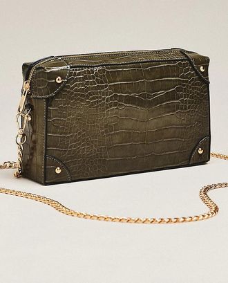 Maeve Embossed Croc Trunk Purse
