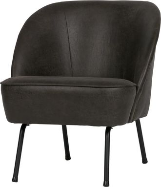 De Eekhoorn Design Sessel Vogue aus recyceltem Leder, Schwarz