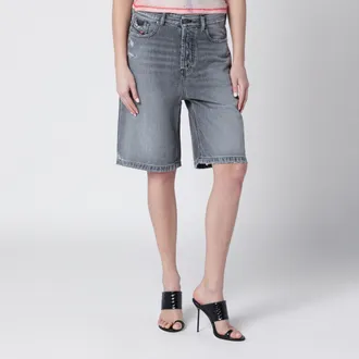 Diesel De-Sire Grey Denim Bermuda Shorts