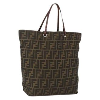 Fendi Pre-owned Vintage Zucca Canvas Handtas - Dames - Vintage Shopper - Bruin - ONE Size - Vintage