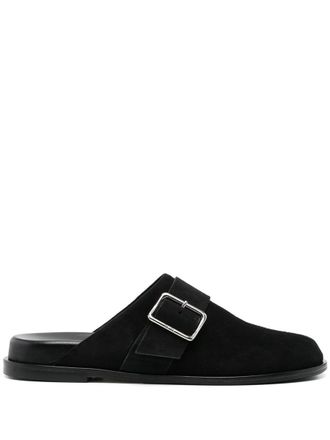 Aeyde Finja Cow Suede Leather Black Shoes