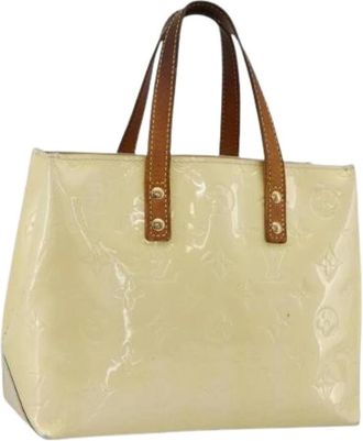 Louis Vuitton Pre-owned Handbags, female, Beige, Size: ONE SIZE Pre-owned Perle Patent Leather Hand Bag