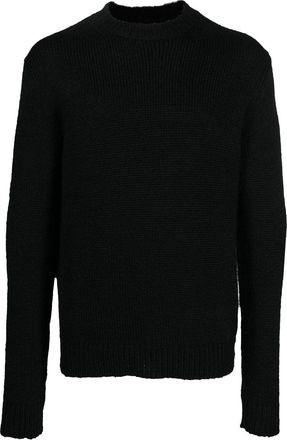 Jil Sander crew-neck jumper - men - Alpaca Wool/Polyamide/Virgin Wool - 52 - Black