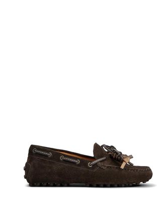 Tod's Brown Suede Leather Loafers