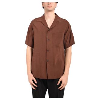 Hev&ograve; Short Sleeve Shirts, male, Brown, Size: 2XL Novolic Shirt