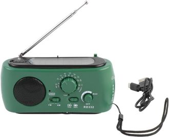 OEM Radio De Emergencia Solar Port&aacute;til Con Linterna Led Y Cargador Usb Manivela De Mano Fm Am Para Camping Y Supervivencia