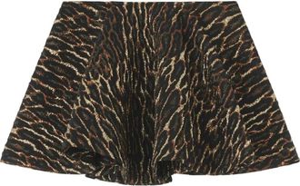 Ganni animal-print skirt - Black
