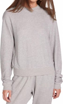 Michael Lauren Exon Cropped Pullover Top In Heather Grey