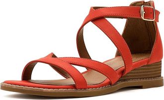 S&ouml;fft Mysti Womens Wedge Shoes Orange : 7.5 B - Medium, Faux Leather