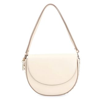 Stella McCartney Shoulder Bags, female, Beige, ONE SIZE, Frayme Medium Flap Shoulder Bag