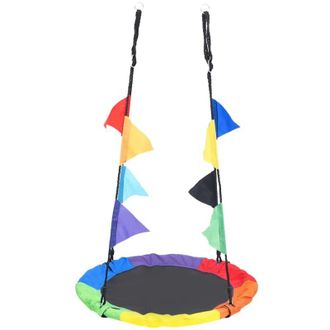 vidaXL Columpio Arco Iris Con Banderines 100 Cm Vidaxl