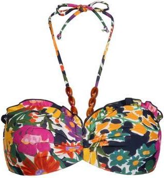 Change of Scenery Alexis Beaded Halter Bikini Bikini Top in Gardenia at Nordstrom, Size X-Small