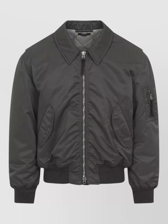 Tom Ford bomber jacket ribbed cuffs hem side pockets