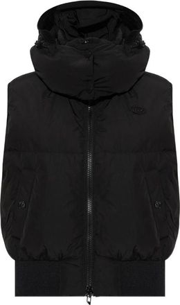 Diesel Logo Quilted Hooded Gilet