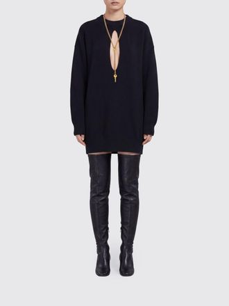 Elisabetta Franchi Abito mini in maglia con cut-out e applicazioni gioiello