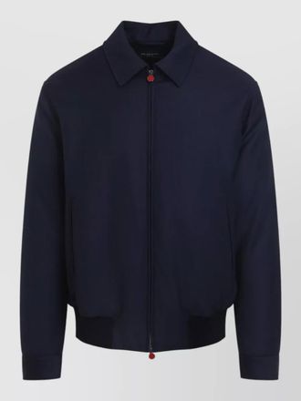 Kiton long sleeve bomber jacket point collar