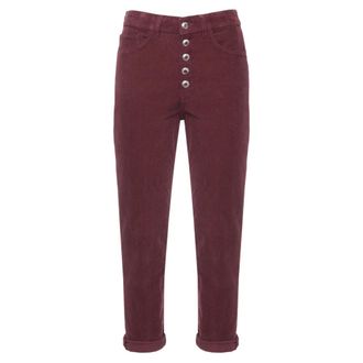 Dondup Koons Loose-fit Broek - Dames - Jeans - Rood - Maat: W27 Katoen