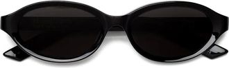 Retro Superfuture Occhiali da sole ovali - Nero