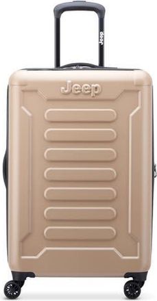Jeep JH004C Checked-Medium 24 Inch Hardside Expandable Luggage with Spinner Wheels in Beige at Nordstrom