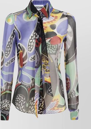 Moschino silk psychedelic print blouse