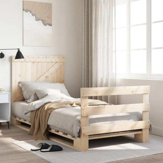 vidaXL Vidaxl - Estructura De Cama Con Cabecero Madera Maciza De Pino 90x200 Cm