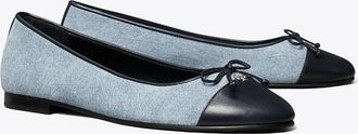 Tory Burch Womens Cap-Toe Ballet, size 3.5