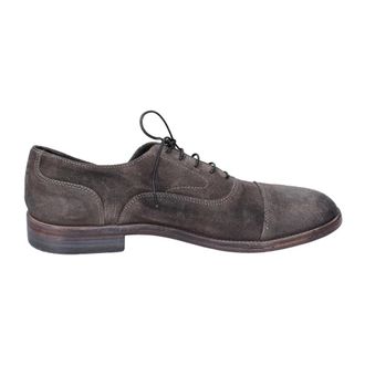 Moma Elegante Vintage Su&egrave;de Schoenen met Veters - Heren - Veterschoenen - Grijs - 42 EU - Su&egrave;de - Schoenen