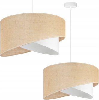 OEM L&aacute;mpara Colgante, L&aacute;mpara De Techo, Pantalla De Yute Blanca