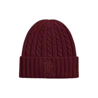 Ralph Lauren Kabelgebreide muts - Dames - Accessoires - Rood - Maat: ONE Size Katoen
