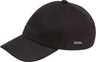 Ermenegildo Zegna Oasi Baseball Cap - Heren - Petten - Zwart - L - Kasjmier - Accessoires