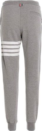 Thom Browne 4-Bar Striped Cotton Joggers - Gray