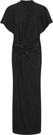 Rotate Rose Draped Open-Back Maxi Dress