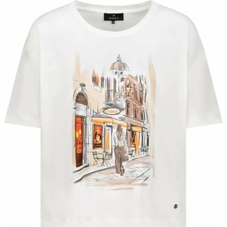 Monari T-shirt met print - Dames - Tops - Veelkleurig - Maat: 2XL Zijde