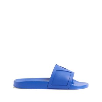 Valentino Garavani Sliders, male, Blue, 6 UK, Valentino Coolside Open Toe Slip