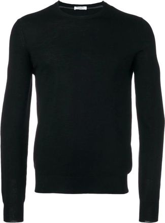 Paolo Pecora Truien & Vesten, Heren, Zwart, M, Wol, A001F0019000 Ronde Hals Trui