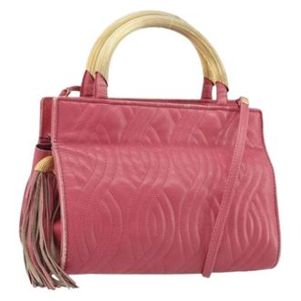 Fendi Pre-owned Vintage Hand Bag - Dames - Vintage Handtas - Roze - ONE Size - Leer - Vintage