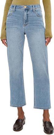 Kut from the Kloth Blair High-Rise Fab Ab New Straight Leg 5 Pocket in Certify Womens Jeans Certify : 00 28, Denim