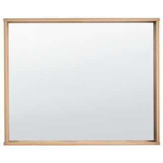 Beliani Beliani - Espejo De Pared Decorativo Rectangular Moderno 80 X 65 Cm Marco De Tablero De Part&iacute;culas Madera Clara Rosell