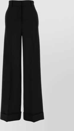 Moschino folded hemline wide-leg pant