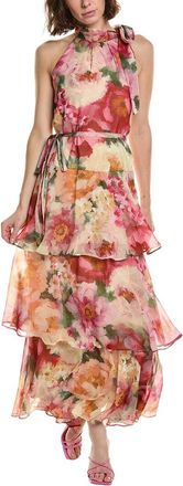 Julia Jordan Printed Chiffon Maxi Dress