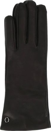 Orciani Guantes de Piel Nappa Flake - Accessories - Mujer - Negro - 7 1/2 IN