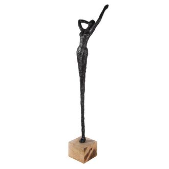 Schubiger M&ouml;bel Figur Alive, Schwarz, Naturfarben H: 77 cm