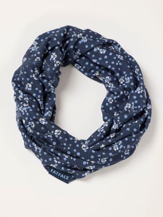 Fat Face FatFace Navy Floral Spot Print Multi Snood