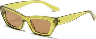 Generic Mens Outdoor Sunglasses Vacation Commuter Small Frame Sun Glasses(Green)