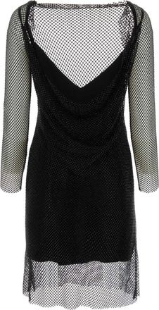 Max Mara Womens Embellished Mesh Vezzo Mini Dress 002 Exterior: Acetate Polyester Abiti