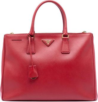 Prada Pre-owned Prada Large Saffiano Lux Galleria Double Zip Satchel Ladies TMES0L6KR3DZL5JL