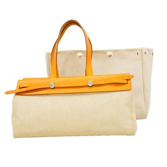 Herm&egrave;s Natural Toile H Tote Bag (Pre-Owned)